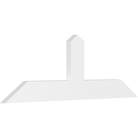 Ekena Millwork Portland Architectural Grade PVC Gable Bracket, 60"W x 20"H x 2"D x 6"F, 8/12 Pitch GBP060X20X0206POR00
